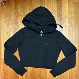 Brand New Cropped Hollister Black Hoodie